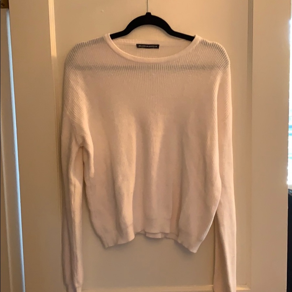 White knit sweater. Brandy Melville